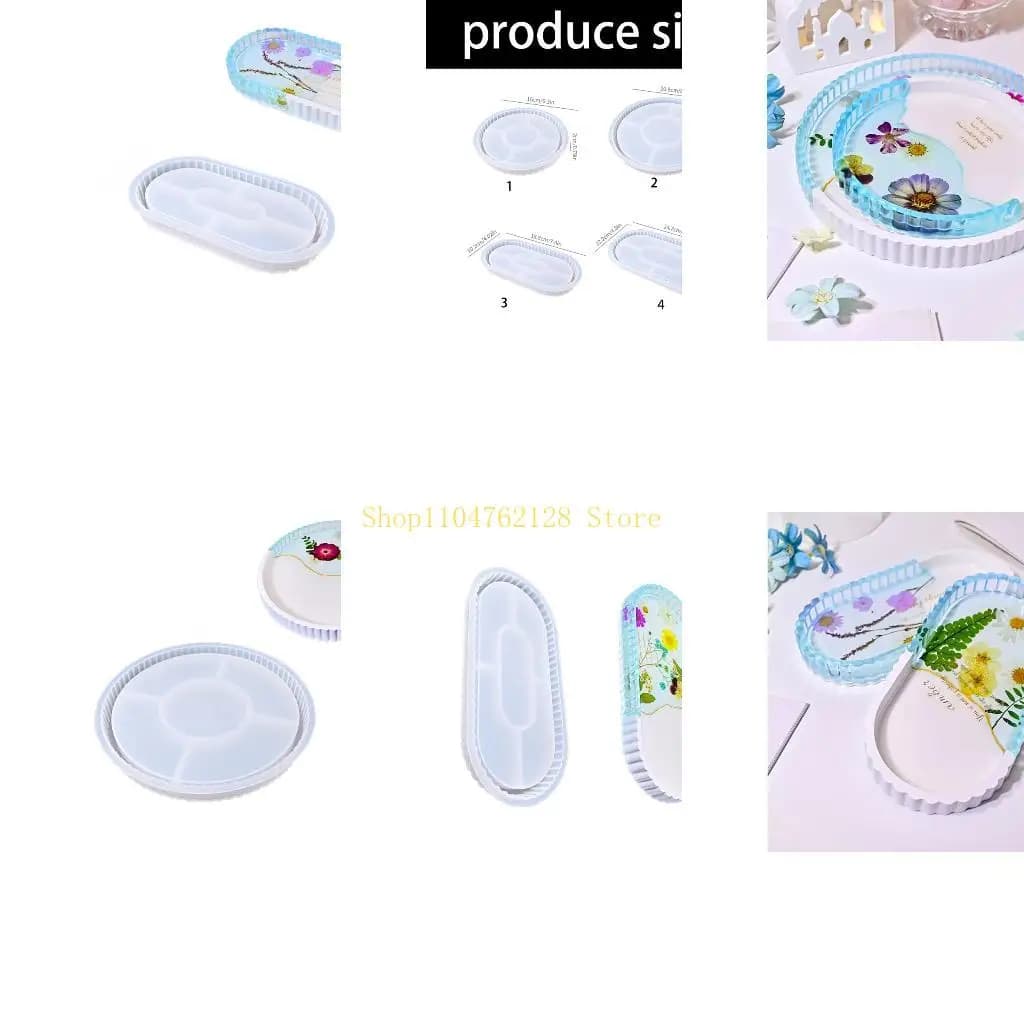 Resin Plate Molds for Epoxy Resin Jewelry Tray Storage Dish Home Decoration best sale