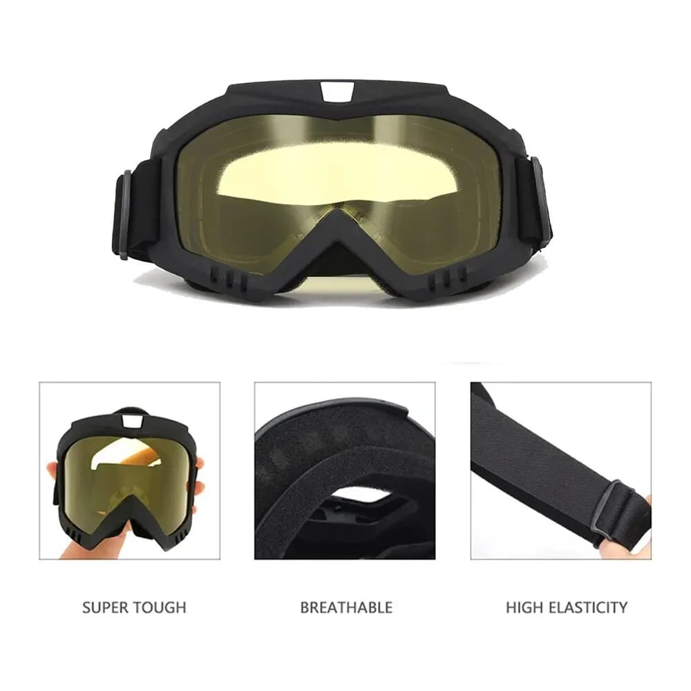 Protective Goggles Outdoor Motorcycle Windproof Sandproof Eyewear Tactical Anti-Explosion Face Shield Motocross Ski Glasses