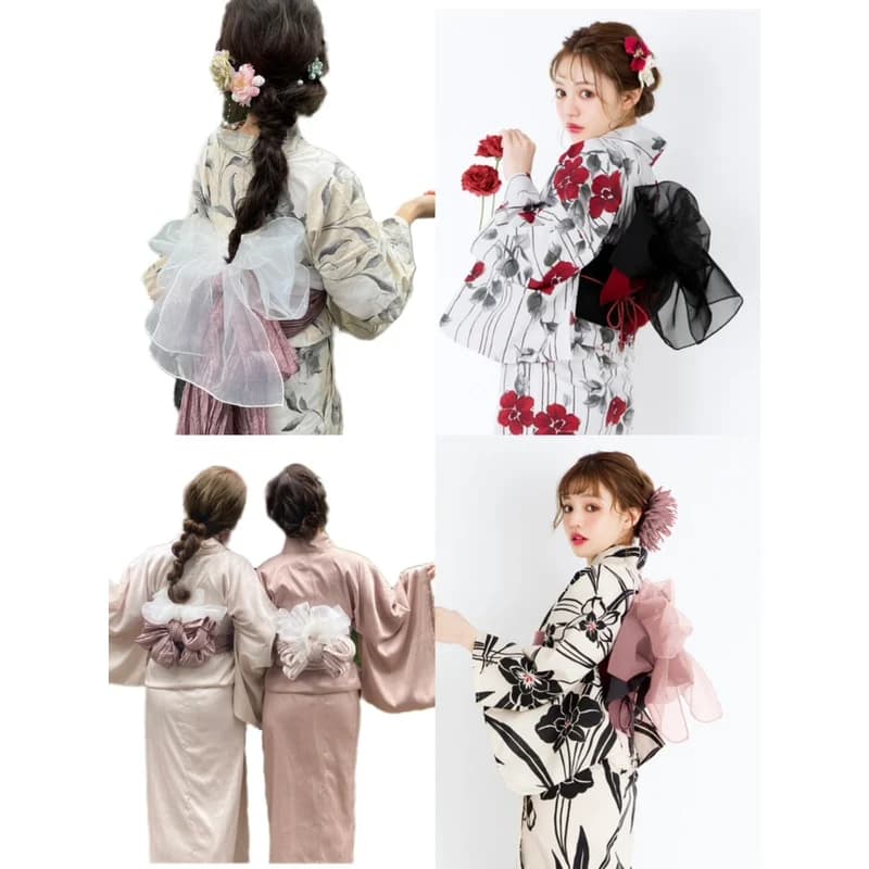 Summer Kimono Bathrobe Belt Lace Kimono Belt Accessory Lace Scarf Small Item Women's Ethnic Clothing Stage Costume