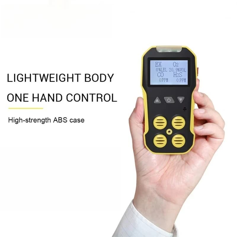 BH-4A Handheld Multi Gas Detector 4 in 1, Gas Analyzer for Methane, Oxygen, Carbon Monoxide, Hydrogen Sulfide Detection