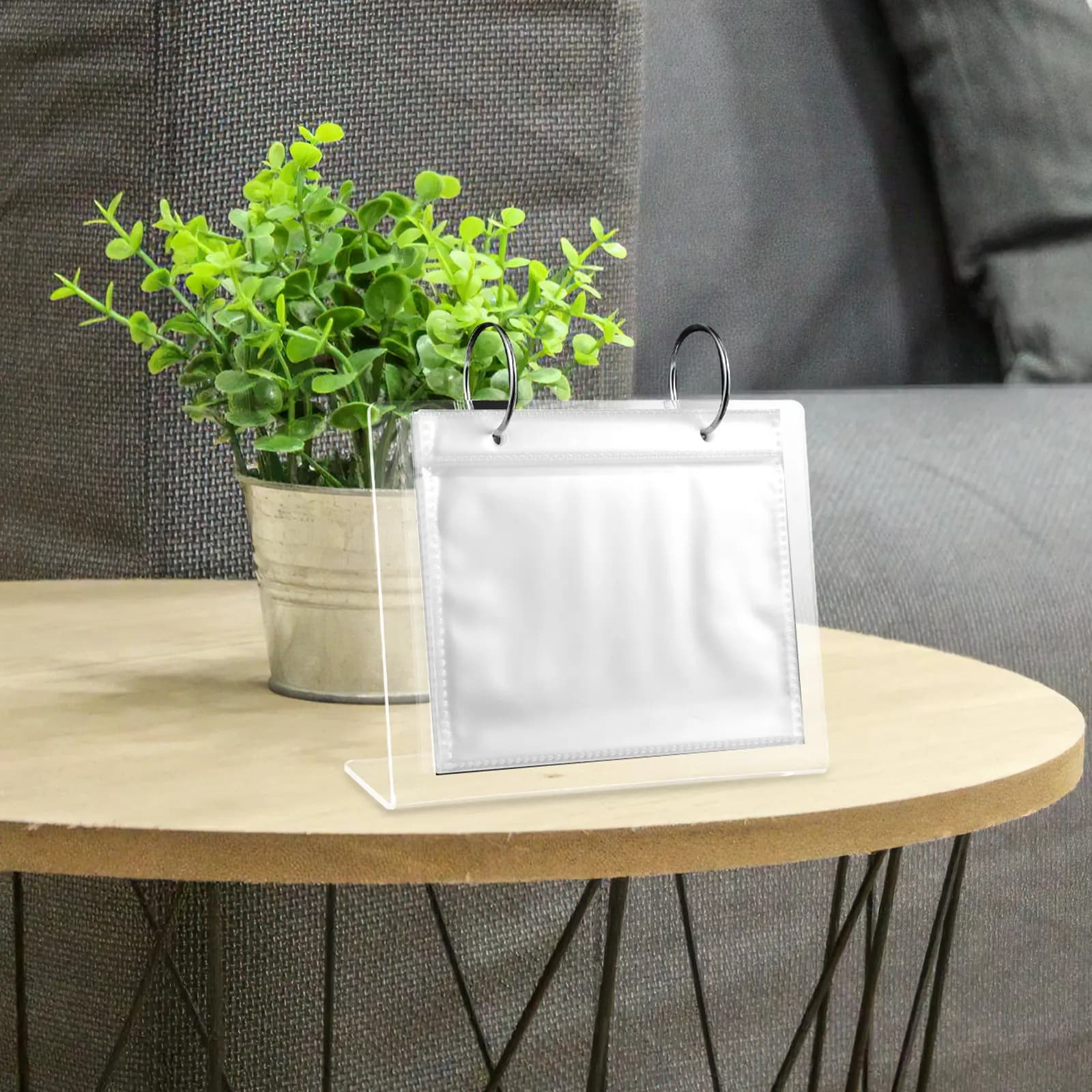 Set di 3 Cornici Trasparenti in Acrilico per Foto, Design Ribaltabile, Portafoto da Tavolo, Organizzatore per Casa e Ufficio