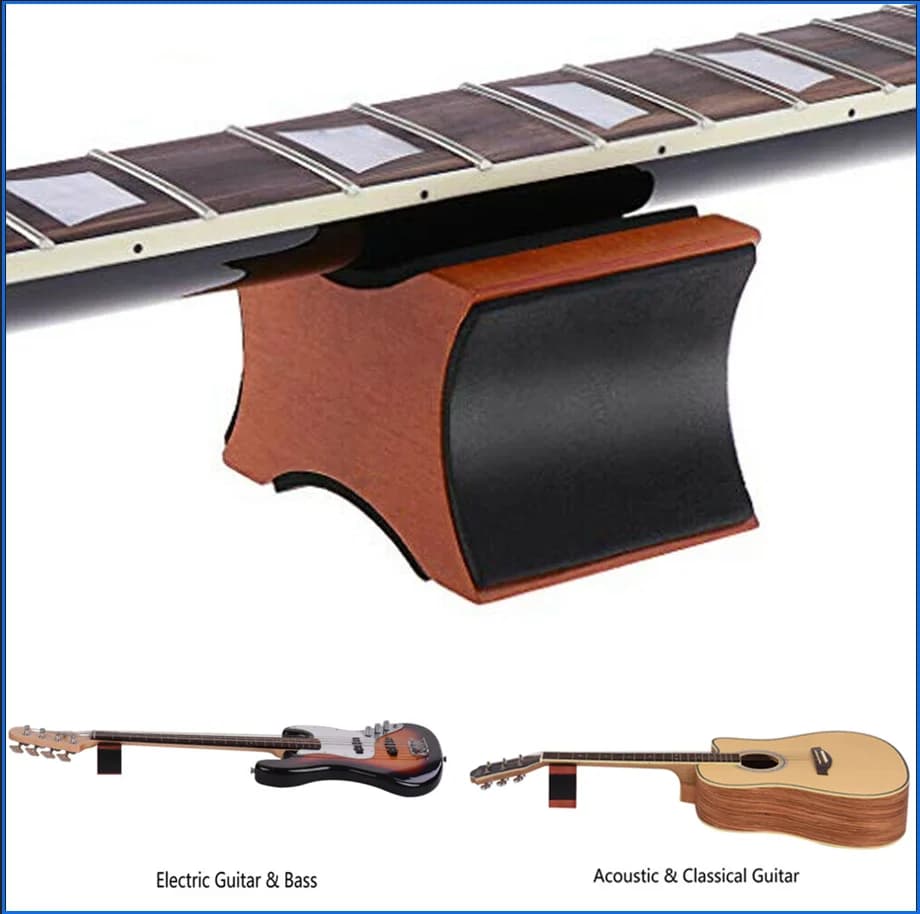 Cuscino Professionale per Supporto del Manico della Chitarra | Supporto a 2 Livelli per Riparazione di Strumenti Musicali/Liuteria/Violino/Ukulele | Banco da Lavoro in Legno per Utensili