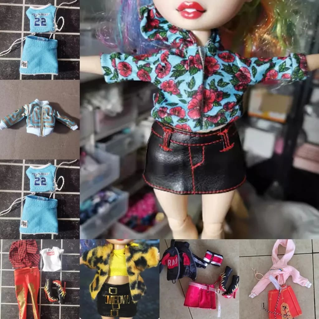 new brand 1/6 plain accessories make-up rainbow high clothes dress huihuigongzhuwanju
