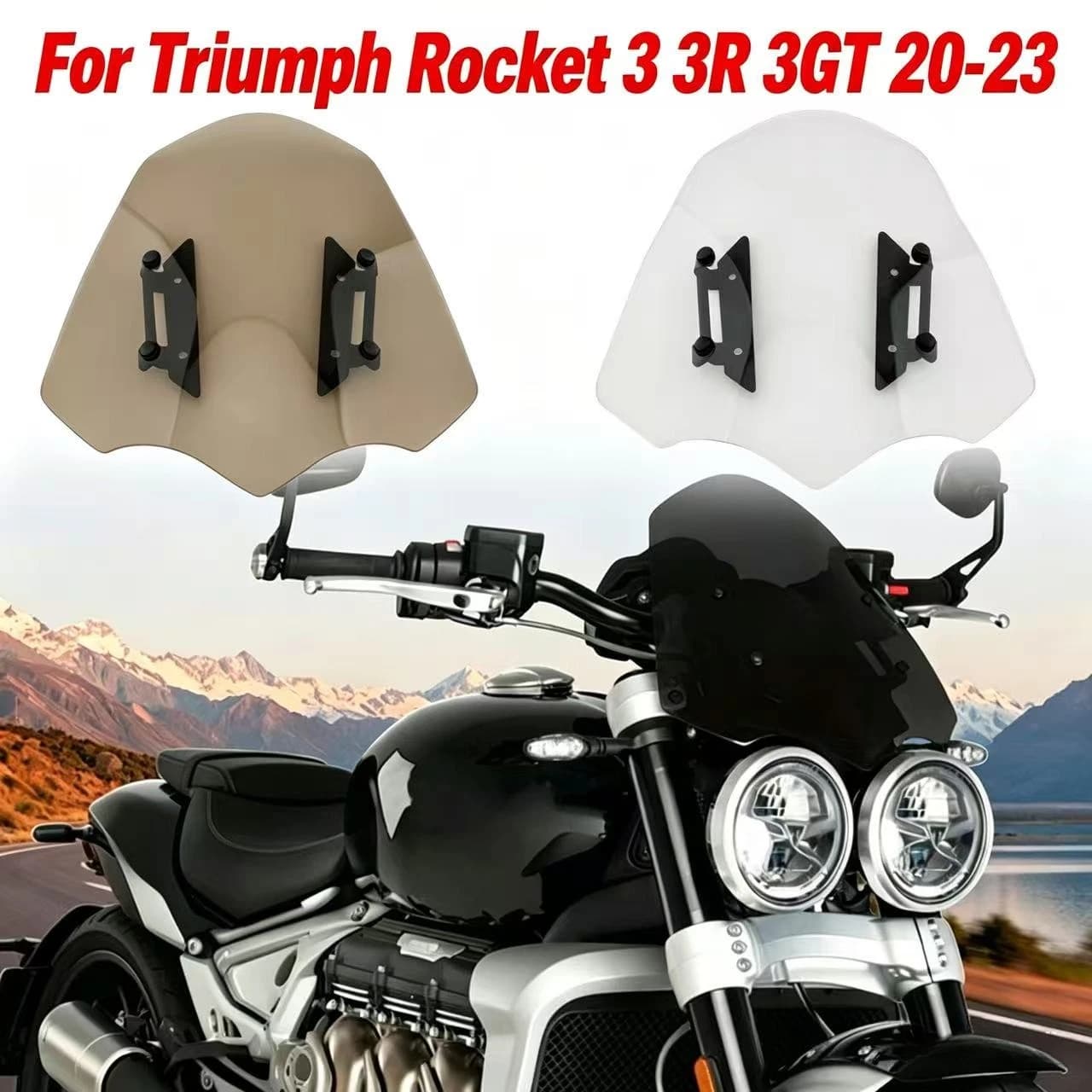 Parabrezza per moto, deflettore antivento per Triumph Rocket 3 3R GT 2020 2021 2022 2023