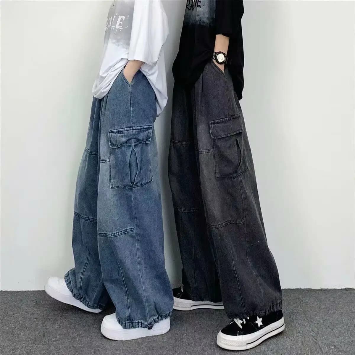 2026American High Street Straight-leg Printed Regular Wash Casual Pants High-waisted Japanese-style Retro Streetwear Loose Jeans