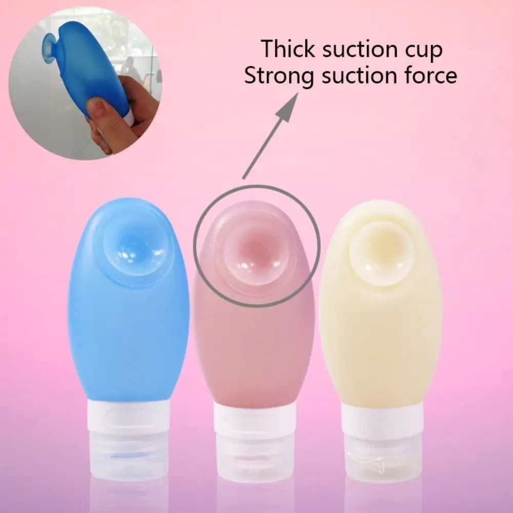 Bottiglie riutilizzabili da 100ml Silicone leggero con ventose lozione imballaggio bottiglia vuota portatile accessori da viaggio
