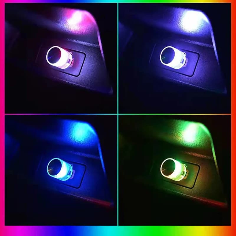 1 Pezzo Mini Luce LED USB Portatile per Auto, Plug & Play, Luce Ambientale Decorativa, Lampade Atmosferiche per Interni, Luci LED Decorative