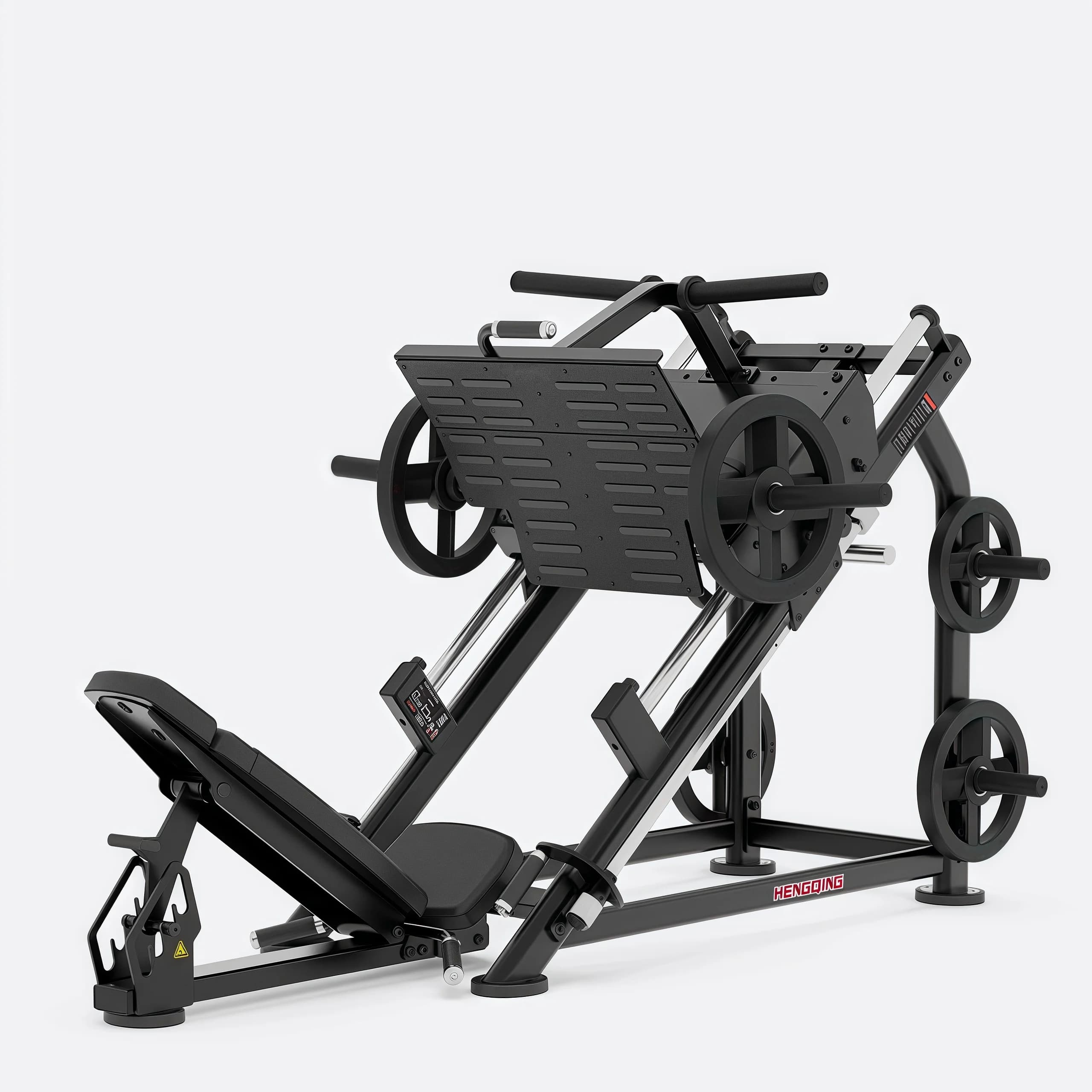 HQ1708 Seated 45Degree Leg Press Machine Target the Quadriceps and Glutes with Integrated Weight Horns Hold Multiple Plate Sizes