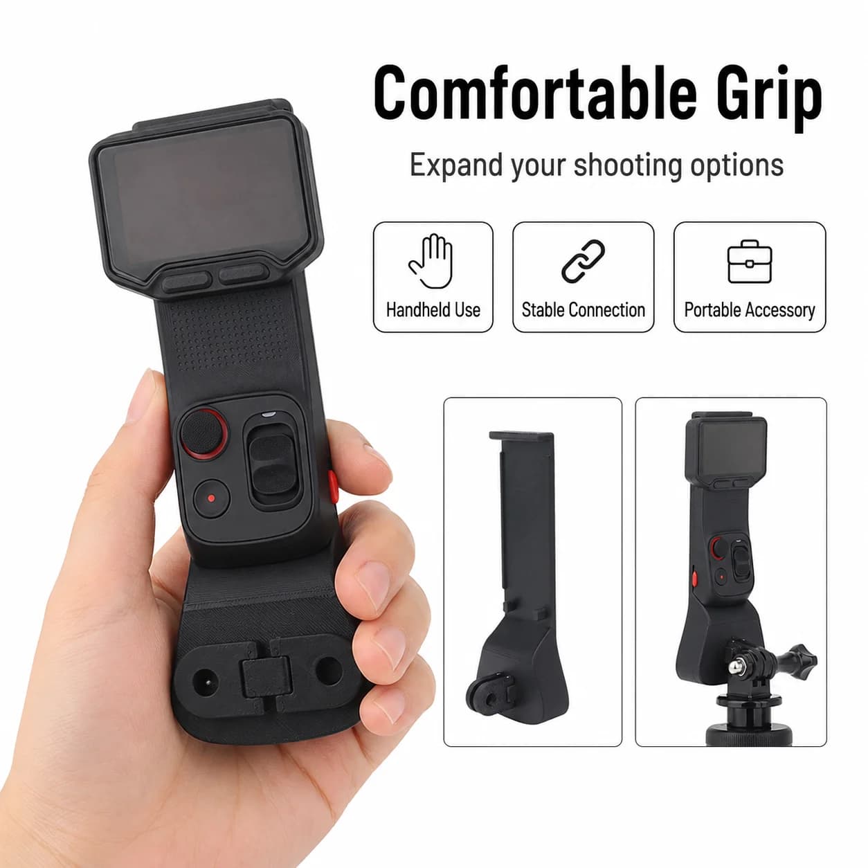 For Insta360 Luna Ultra Expansion Handle Mount Quick Release Grip Adapter GoPro Compatible Tripod Selfie Stick Accessory Kit