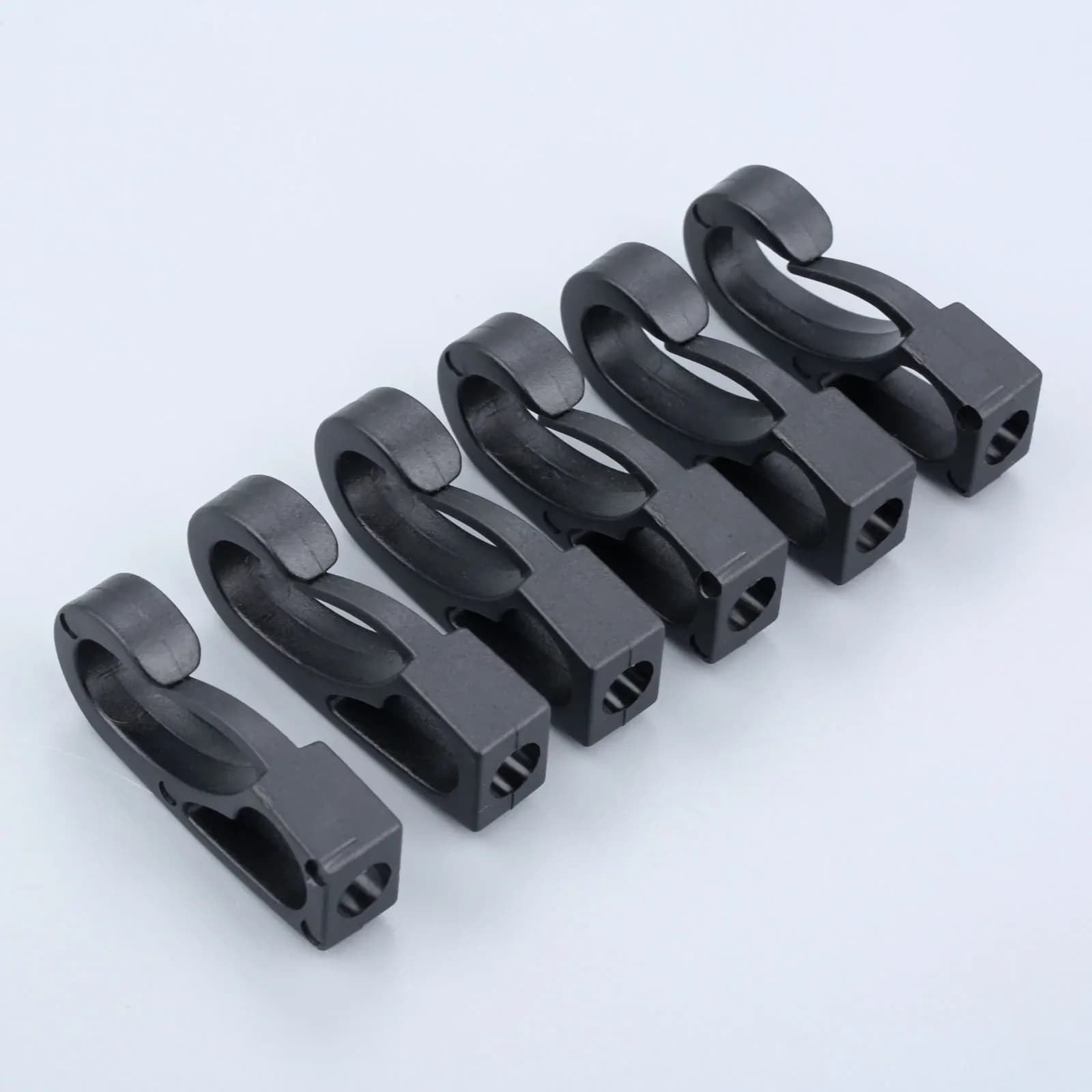 6Pcs Kayak Canoe Boat Dinghy 6mm Bungee Elastic Rope Shock Cord Terminal End Hook Snap Clips Nylon Buckles Kayaking Accessories