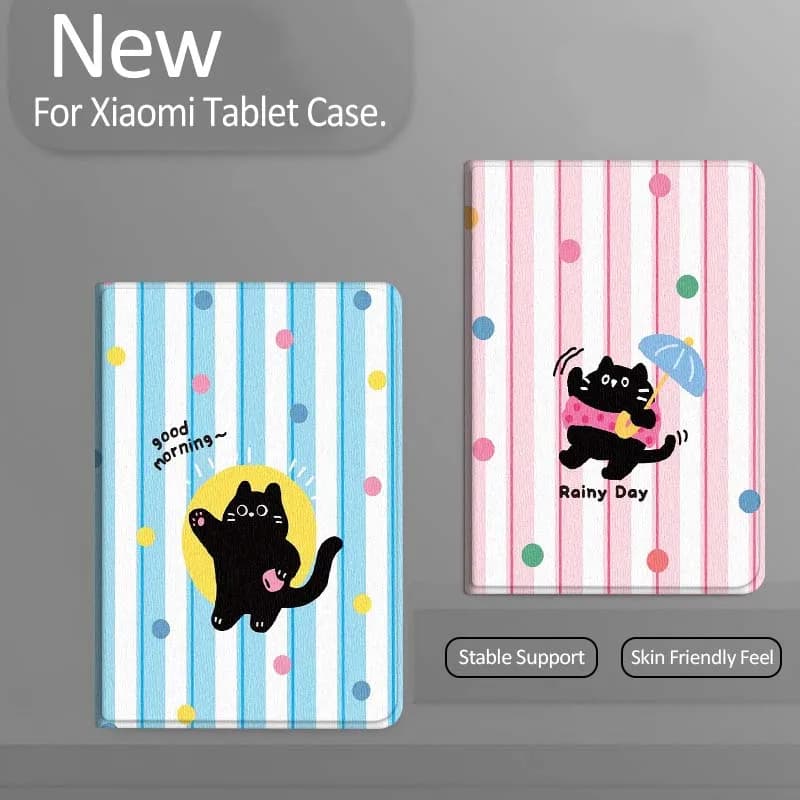 Custodia per tablet Xiaomi Redmi Mi Pad 4 5 6 7 8 K SE Mini Pro Plus Max 10.1 11.2 pollici con motivo gatto colorato e dolce