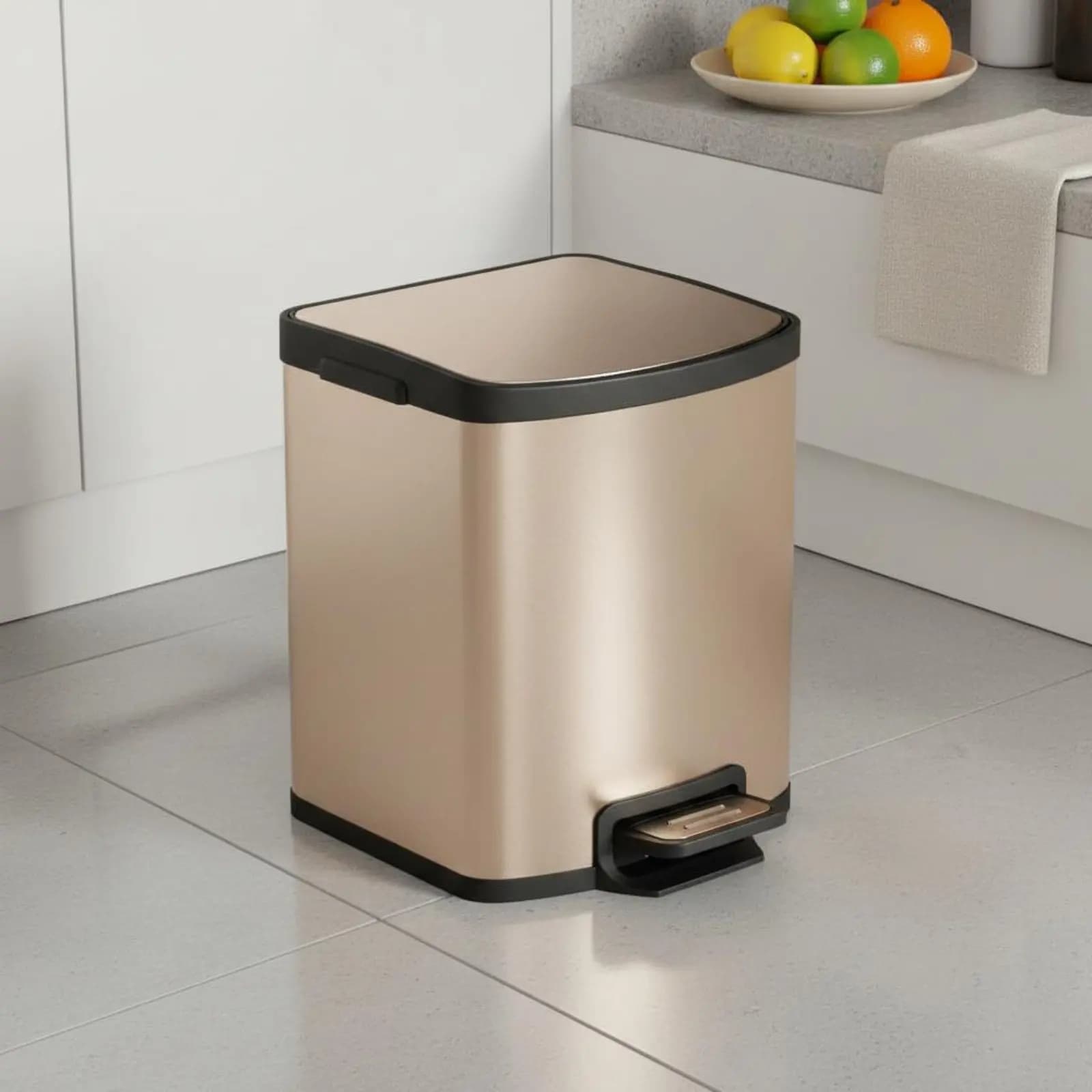 Nuovo Cestino per Rifiuti con Design Cinese, Antiodore, Effetto Legno, Facile da Pulire, Forniture per la Casa Salvaspazio