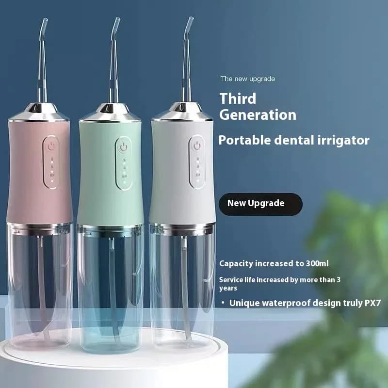 Irrigatore orale elettrico Spazzolino Acqua Flosser Kit Igiene orale ortodontica domestica portatile per apparecchi ortodontici, pulizia profonda e viaggi