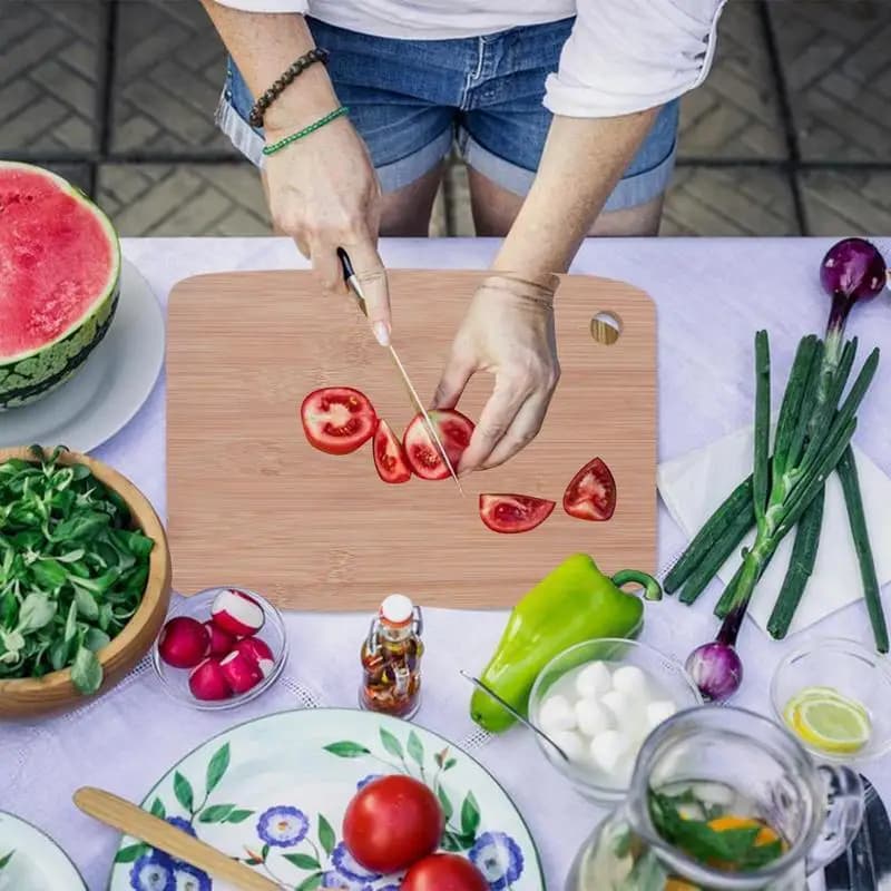 Mini Wood Cutting Board Kitchen Chopping Board Fruit Chopping Board Cutting Board Serving Tray Portable Food Grade Kitchen