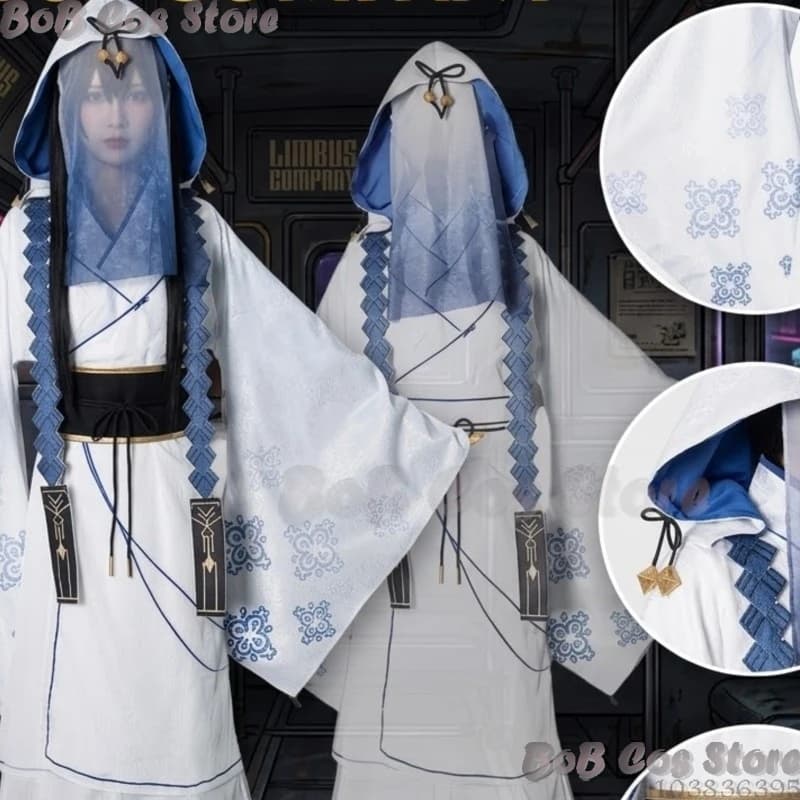 Costume Cosplay Limbus Company Araya The Celestial Comet, Abito Nero Ricamato con Stelle, Mantello Staccabile, Guanti, Cintura, per Natale e Carnevale