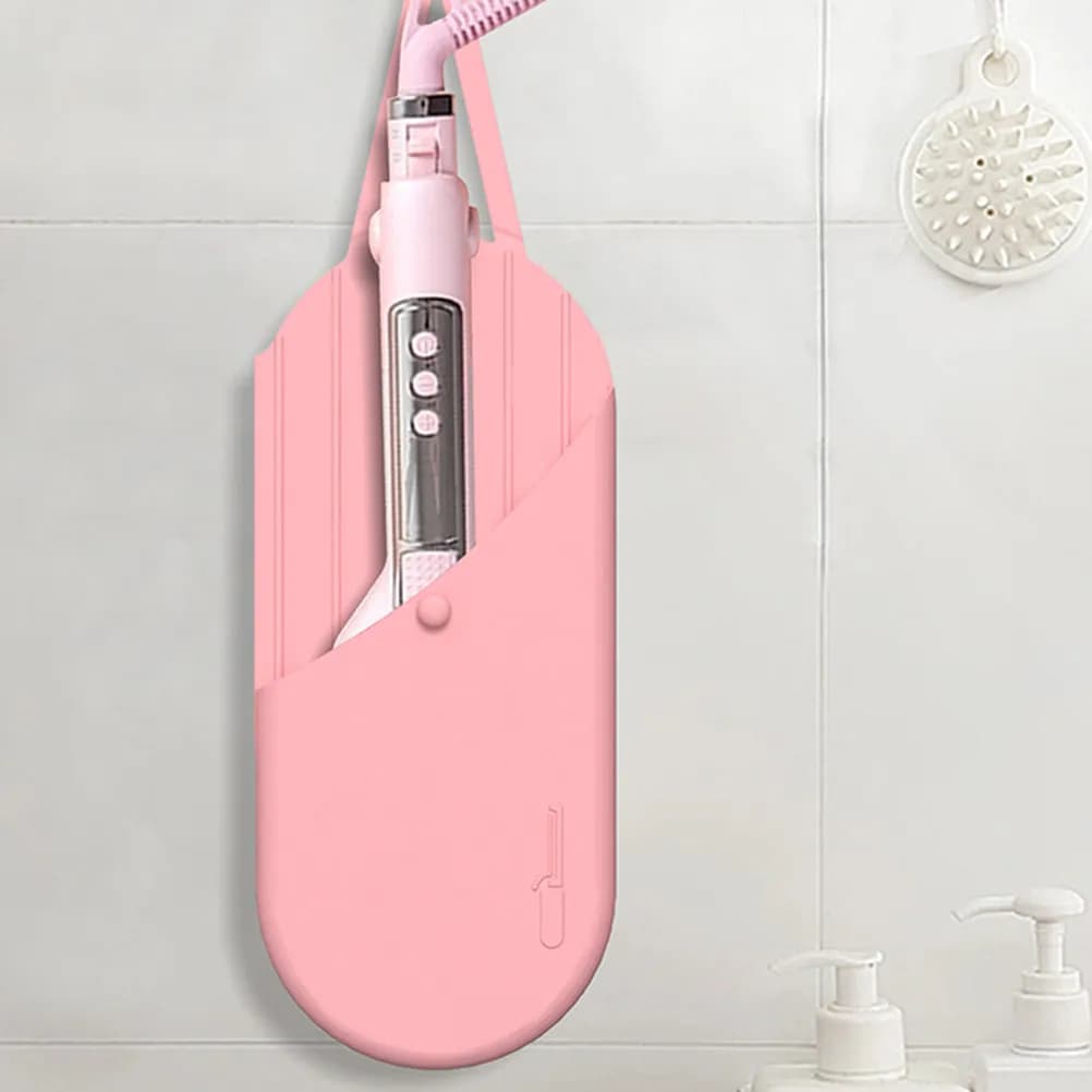 Borsa Protettiva Portatile in Silicone Resistente al Calore per Ferro Arricciacapelli e Asciugacapelli - Organizer da Viaggio