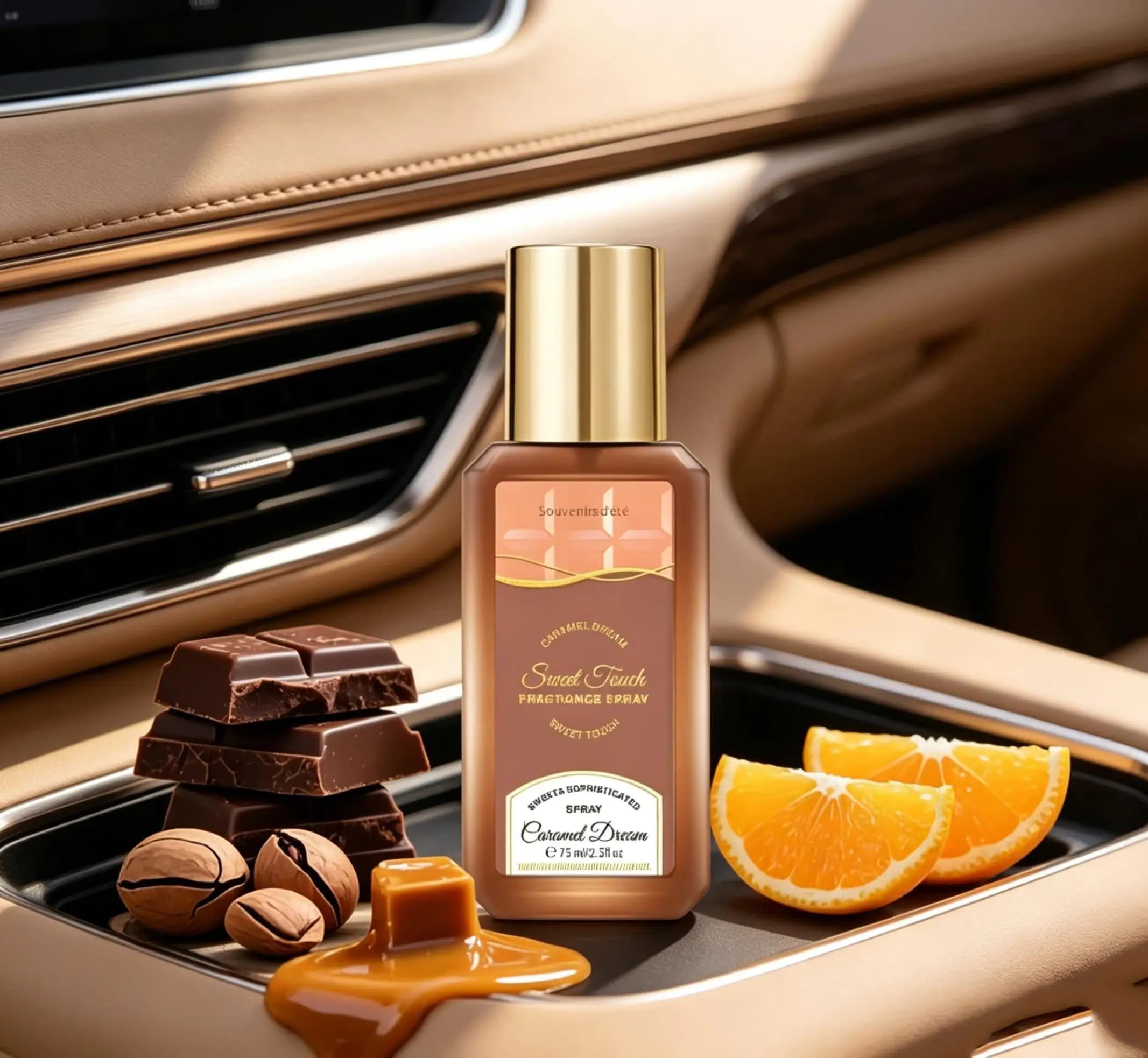 Deodorante Spray per Auto Sweet Caramel Dream 75ml, Fragranza Choco Cult a Lunga Durata, Elimina Odori per Interni Auto