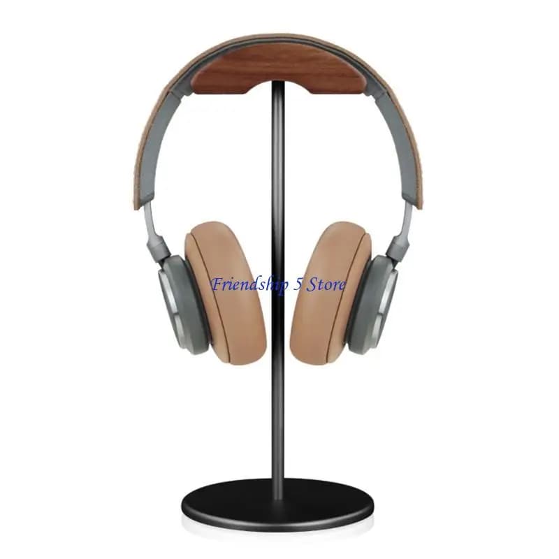 Porta auricolare T8WC in legno noce e lega alluminio con design a doppio