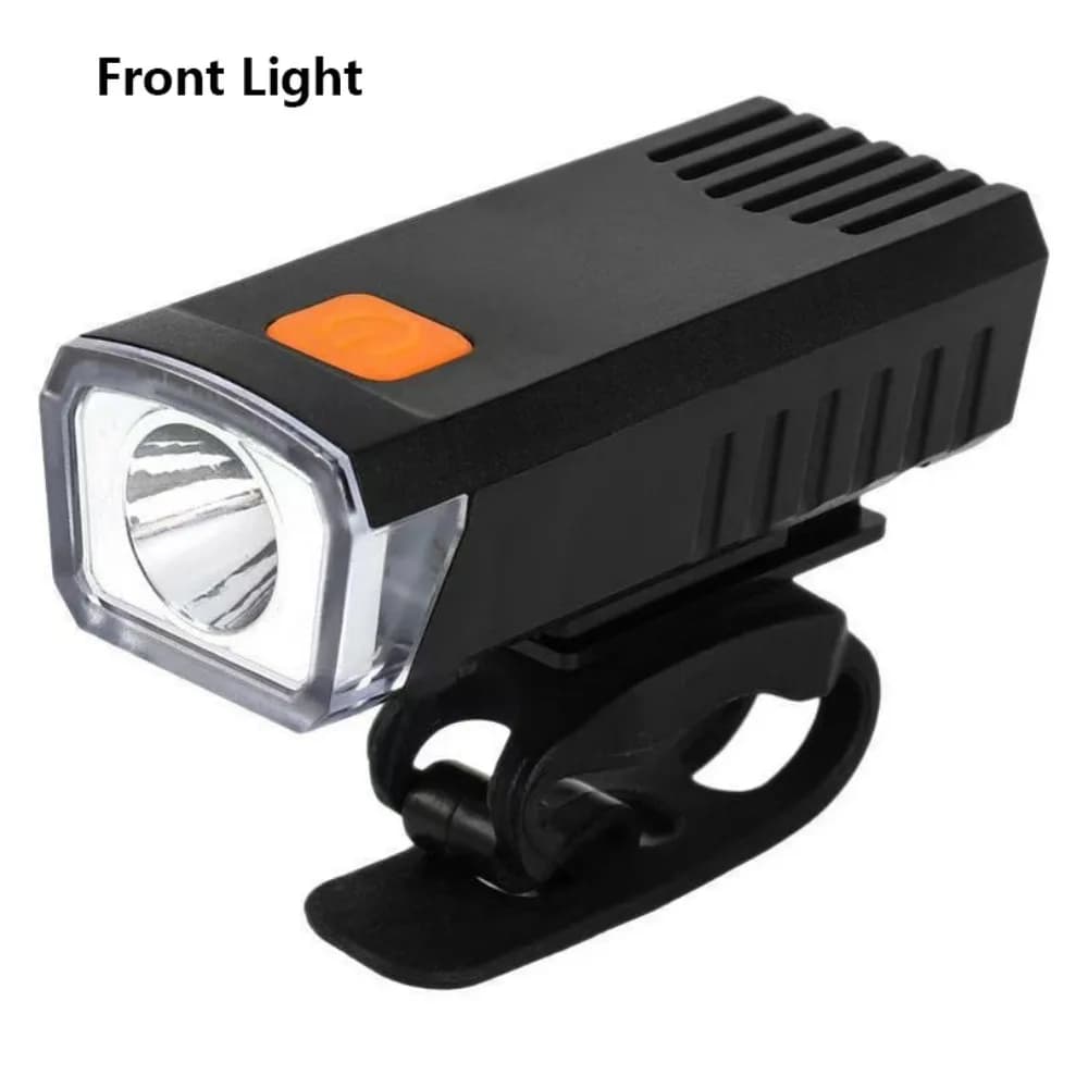 Type-C Fast Charging Bike Headlight Cycling Accessories 2 Styles USB Rechargeable Night Riding Bicycle Light with Horn