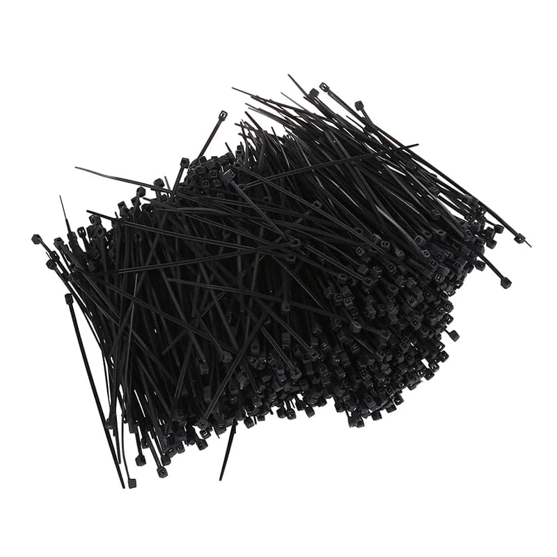 Fascetta per cavi 1000 pezzi Fascetta per cavi in nylon nero Fascetta per fissare il avvolgimento 95 mm x 2 mm