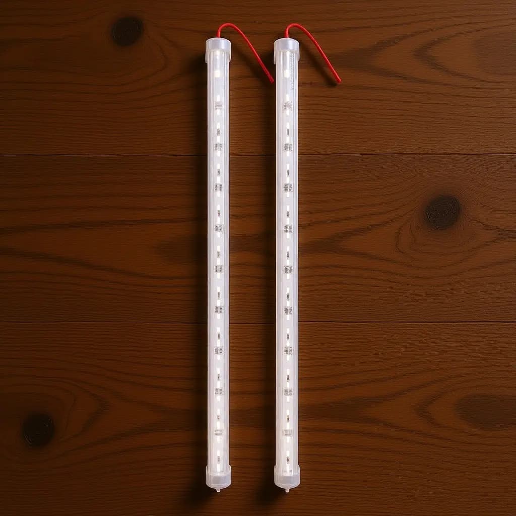 2pcs Led Hard Light Bar 50Cm Dc12V 14.4W 6000K White Aluminium Rigid Strip For Home Hotel Shelf Display Lighting Ip65 Waterproof