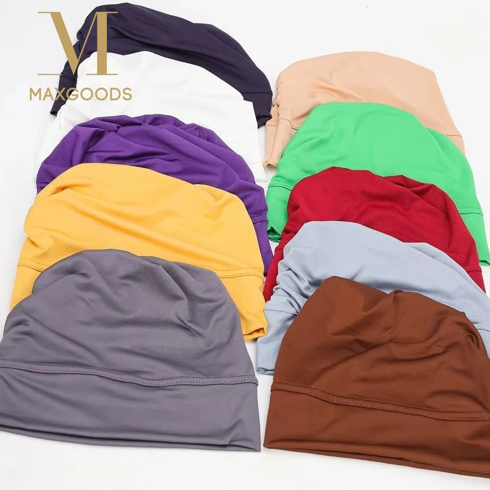 New Soft Modal Hijab Caps Elastic Wrap Style Islamic Headband Bonnet Accessories Cancer Chemo Hat Women Headwear