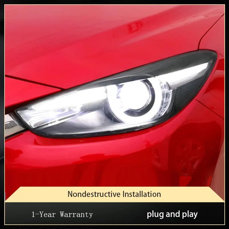 Luci auto per Mazda 3 Axela Mazda3 Fari 2017 2018 2019 Nuovo Faro A LED Bi Xenon Lente Fascio Alto Basso Accessori di Parcheggio