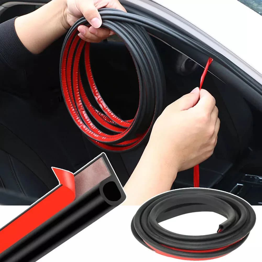5M Rubber Car Door P Type Seal Strips Trim Soundproof Sealing Strip Weatherstrip