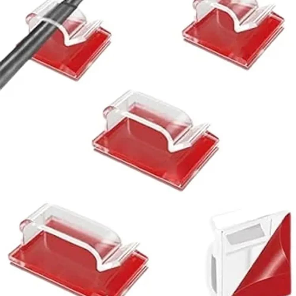 20 pezzi ordinato cavo in nylon organizzatore cavo clip supporto per cavo per mouse cuffia cavo morsetto gancio gestione accessori sotto la scrivania