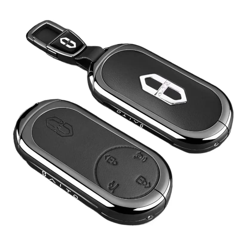 Zinc Alloy NFC Card Cover for 2026 AITO M6, Heavy Duty Metal Protective KeyCase Shell with Keychain, Anti-Bend & Scratch Proof