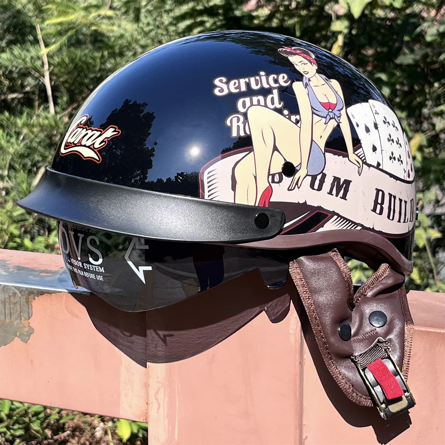 Casco Vintage Ultra Leggero per Bicicletta Elettrica, Protezione Solare, Traspirante, Mezzo Casco per Moto, Anticaduta, Casco di Sicurezza per la Guida