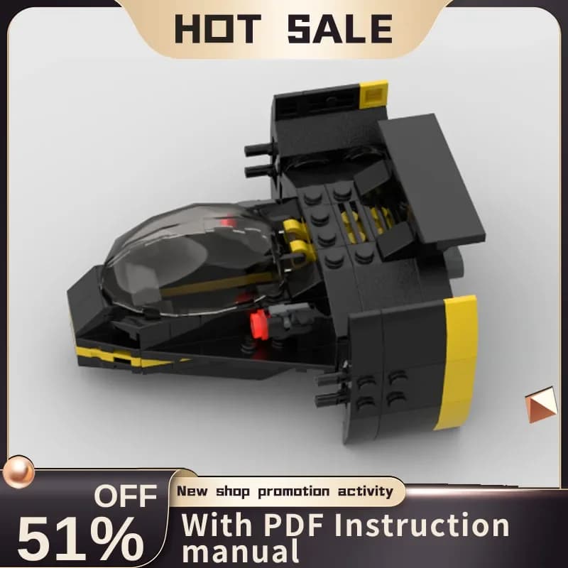 Nuova serie popolare di tecnologia spaziale Moc Microfighter Modello Blacktroned Puzzle personalizzato Fai da te Idee creative Giocattolo per bambini Regalo di compleanno