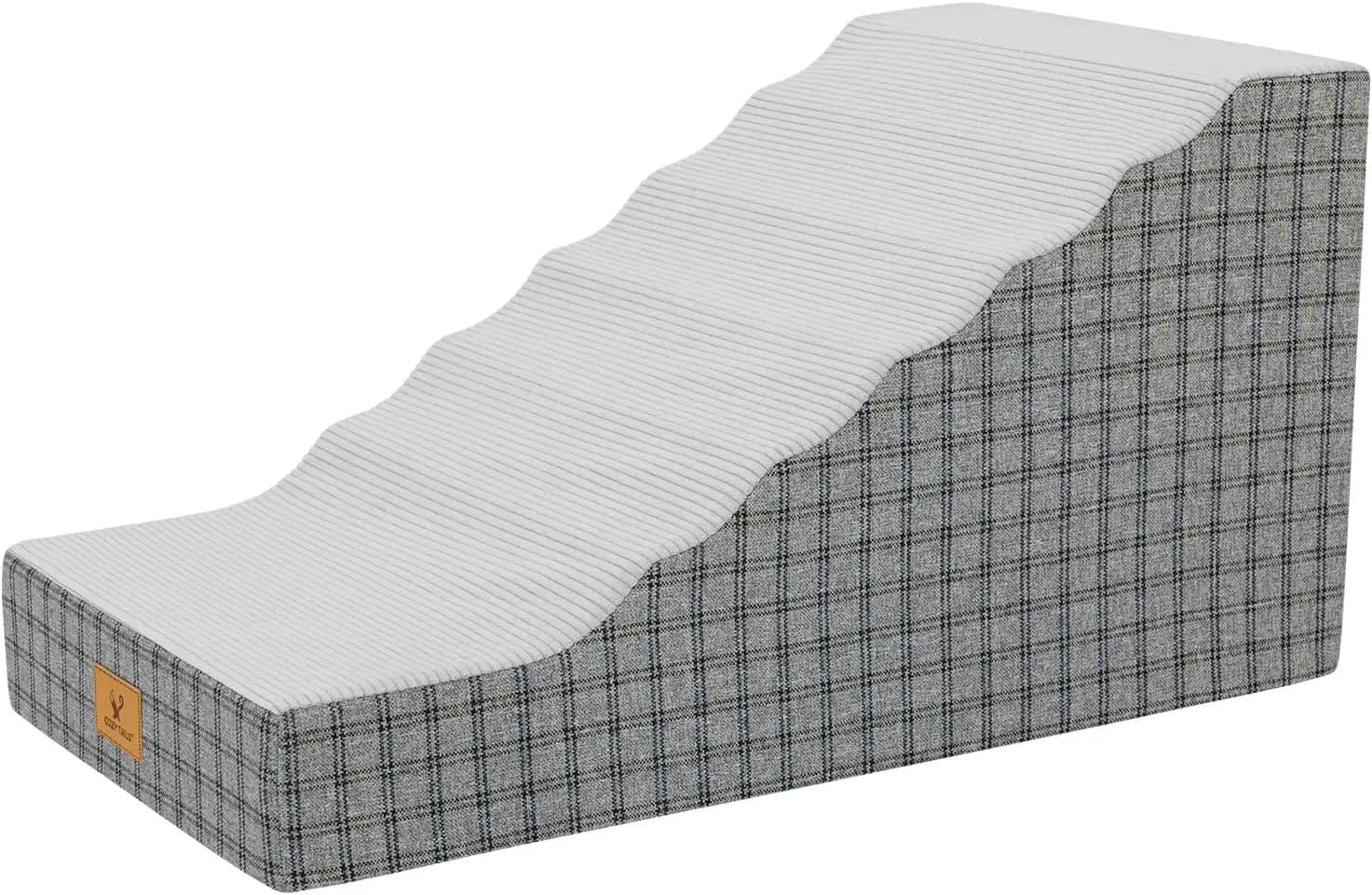 Pets Ramp for High Beds, Small Dogs & Senior Cats - Non-Slip Texture & Machine Washable Cover - Supportive Foam for Joint Comfor