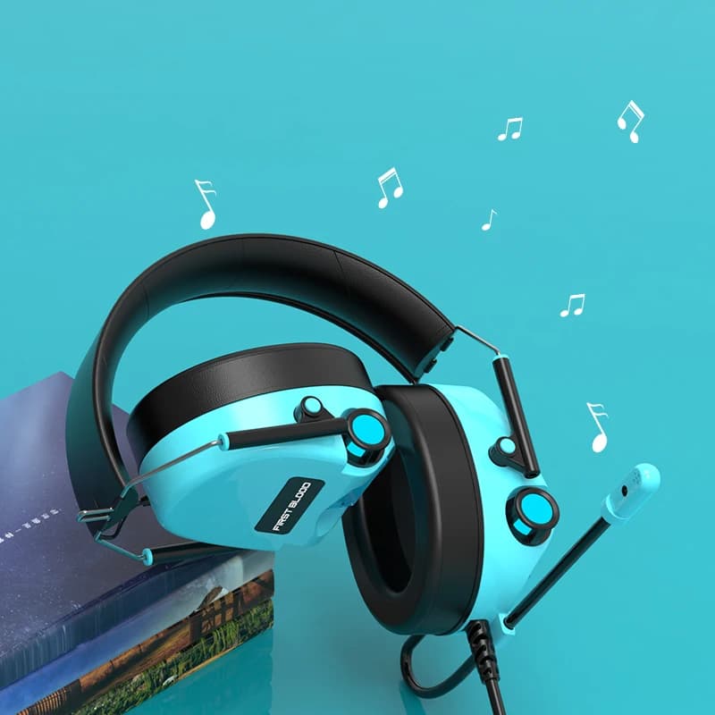 AJAZZ H10-Auricular e-sport wired with advanced deletion of passive noise, 7.1 surround sound, ultra transparent folding headset RGB