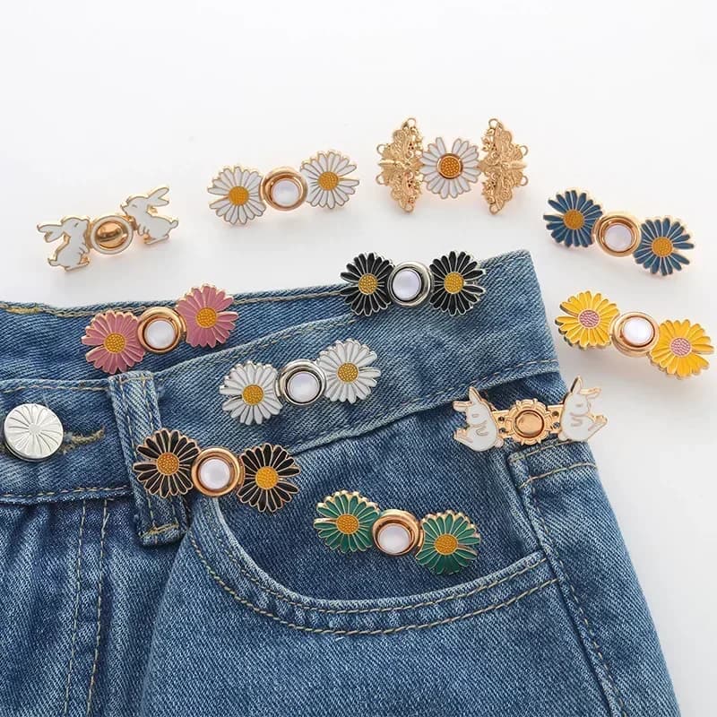 1Pc Abbigliamento Bottone di chiusura della vita Jeans Ornamenti Rimovibili Stringere il pulsante della vita Clip in vita staccabili regolabili fai da te per le donne
