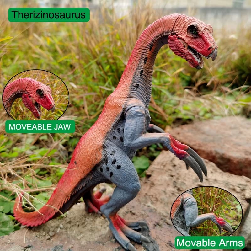 Giocattolo di dinosauro Therizinosaurus per bambini Figura realistica di dinosauro giocattolo e figura di animale di dinosauro Educazione e divertimento per il regalo di compleanno