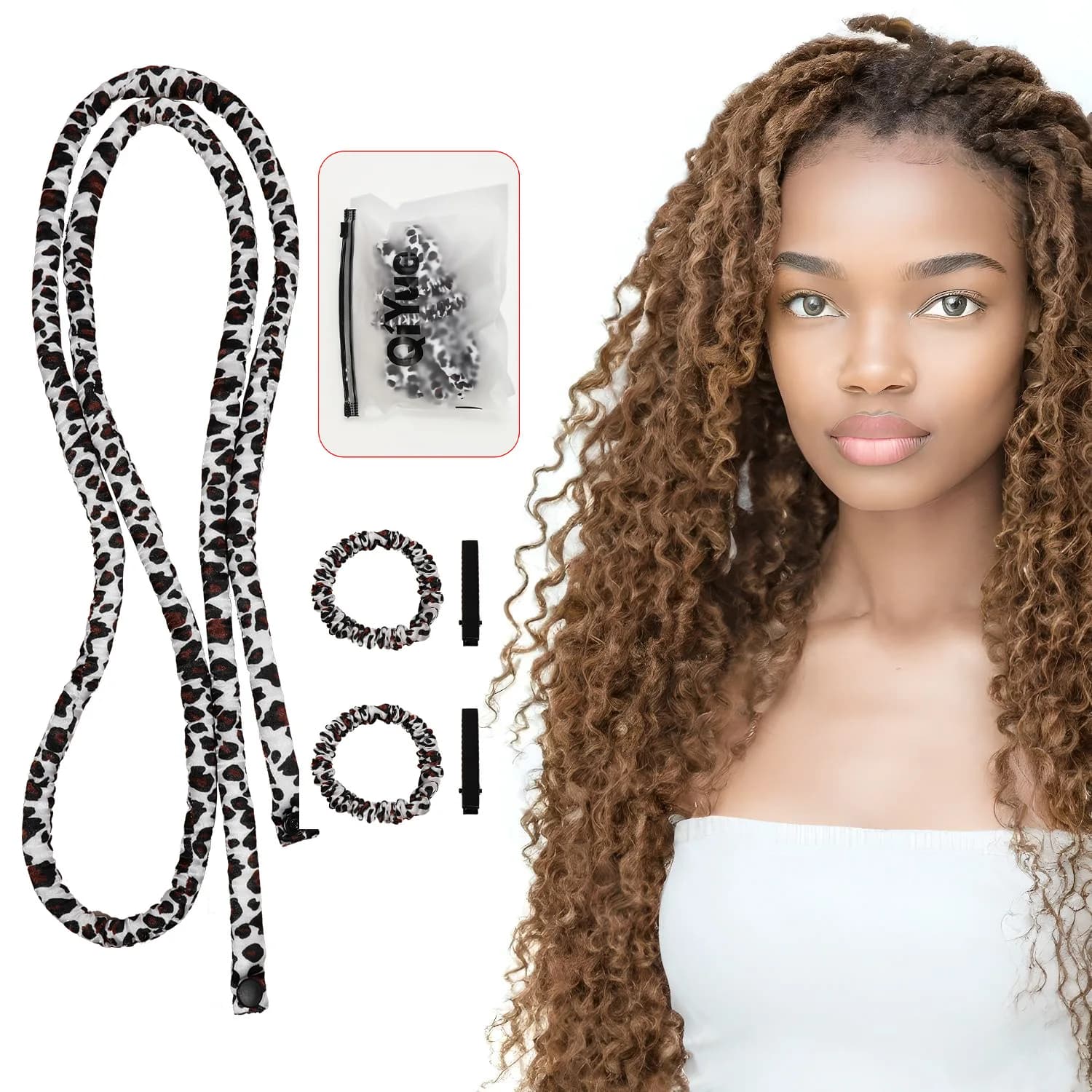 Heatless Curling Rod Headband No Heat Rollers Sleeping Overnight Soft Flexi Rods Multi-color Lazy Hair Curlers Hair Styling Tool