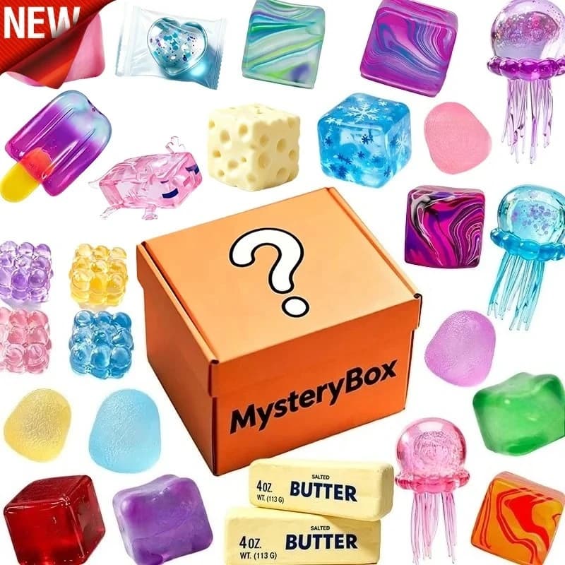 Nice Surprise Blind Box, Authentic Soda Fidget Cube, Soft Squishy Squeeze Toy, Mystery Sensory Stress Relief