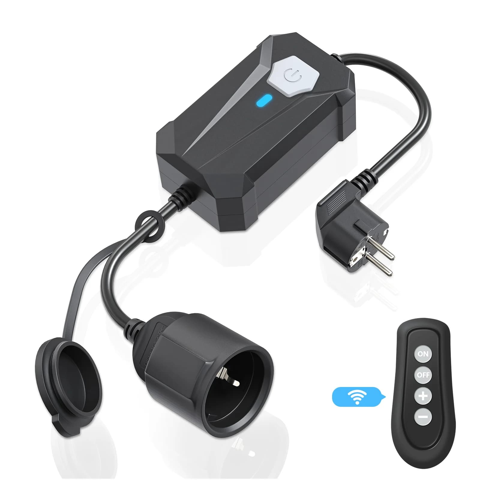 EU Plug WiFi Smart Dimmer Socket with LED Bulb Timer App Remote Control, Alexa and Google Compatible, Requires 2.4 GHz Wi-Fi