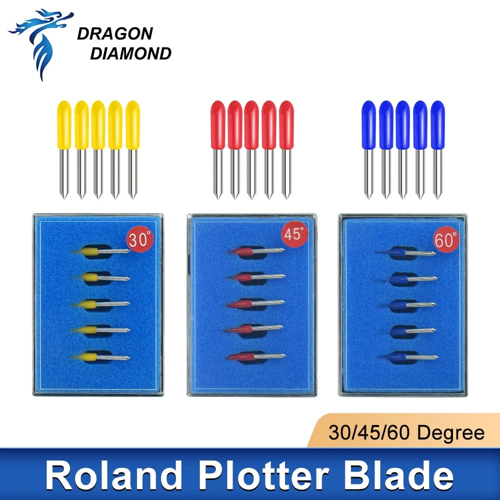 DRAGON DIAMOND 5 pezzi 30/45/60 gradi lama per plotter da taglio Roland per plotter da taglio Roland