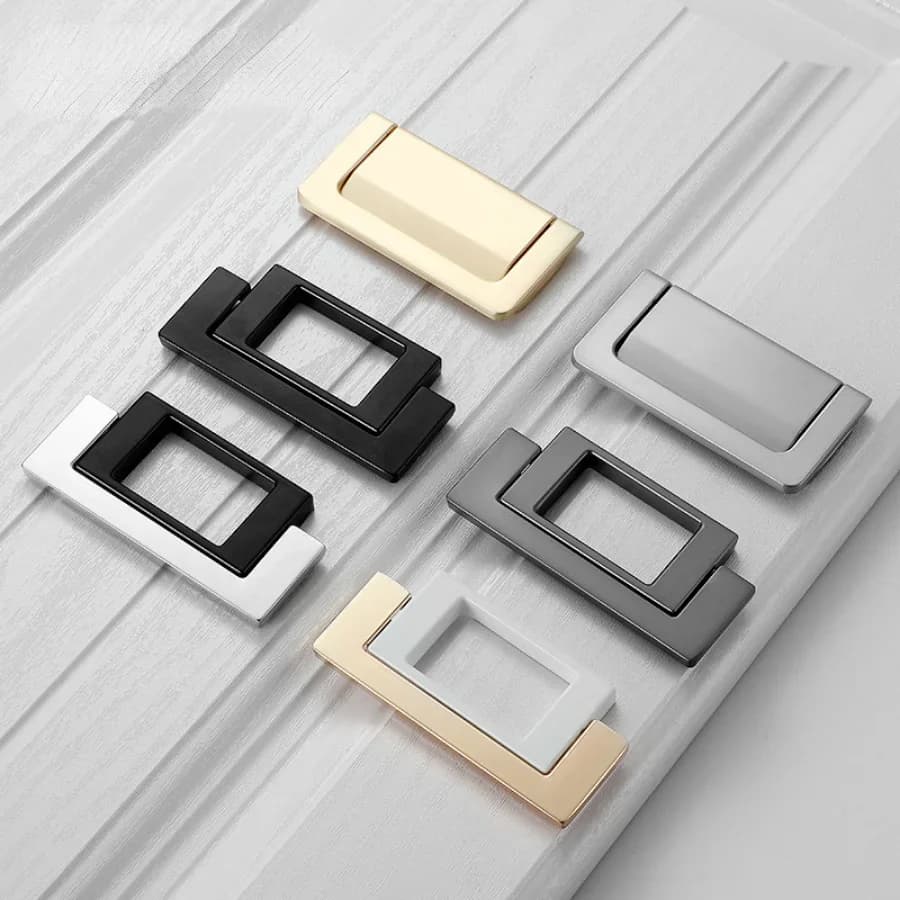 64-96mm passo-fila cassetto armadio fibbia nascosta maniglia invisibile maniglia della porta dell'armadio Multi stili maniglie del cassetto opzionali