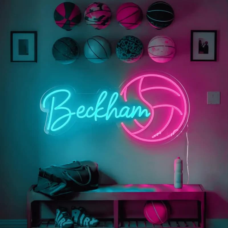 Custom Volleyball Name Neon Gift Children Logo Custom LED Neon Light Custom Gifts for Teenagers Wall Decoration Volley Ball Club