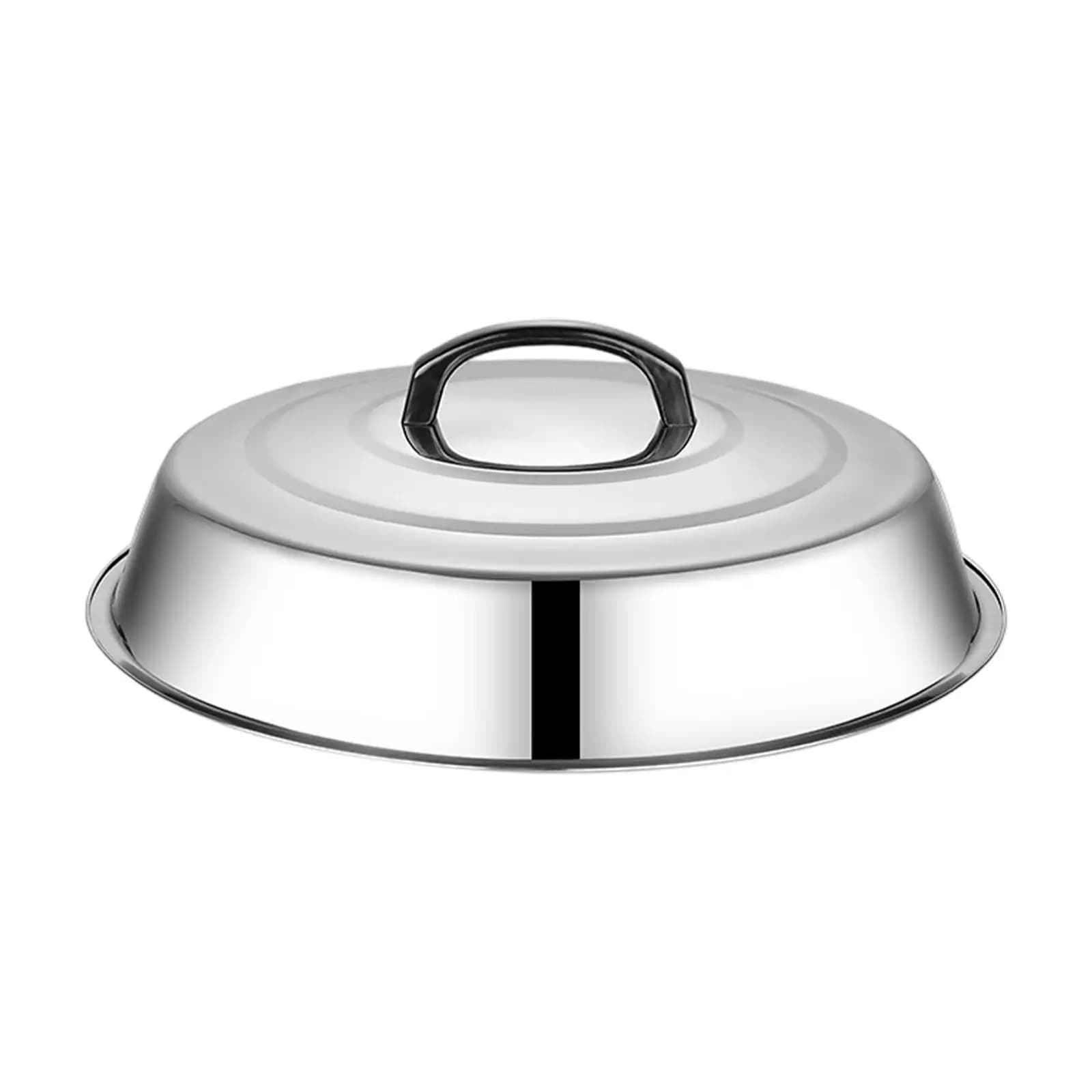 Heat-resistant pan cover with knob handle Stainless steel pan cover for Wok pan