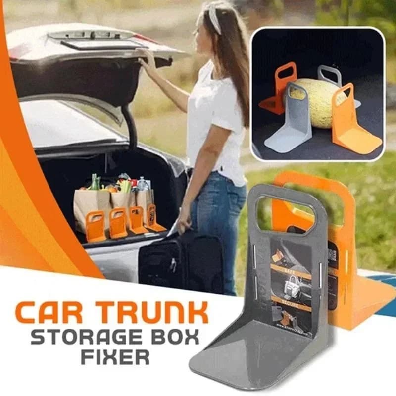 Organizzatore di stoccaggio per bagagliaio di un'auto regolabile da 2 pezzi, supporto fisso, recinzione a prova di scossa, supporto posteriore automatico, fissatore a distanza