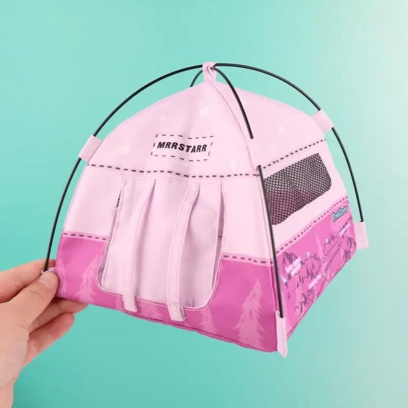 18.5*18.5cm Miniature Simulated Outdoor Tent Ornament 1:12 Scale Dollhouse Camping Tent Model DIY Accessories Photo Props