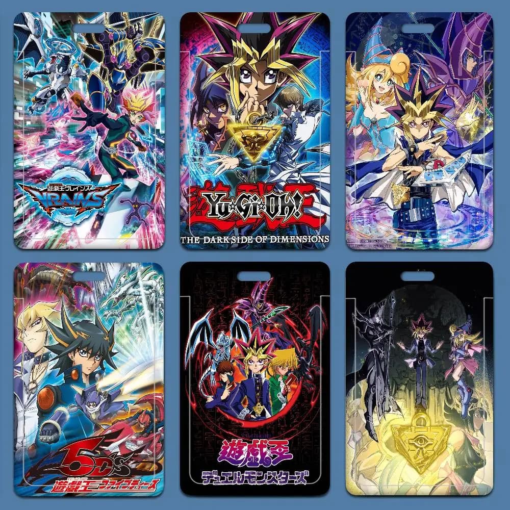 Porta Carte di Credito Yu Gi Oh Classico Anime 1 pz con Cordino da Collo per Carte Bancarie, Bus, ID e Badge Studenti