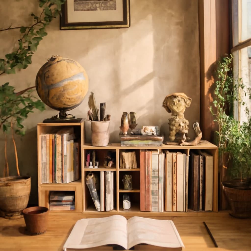 ‌ Supporto per libri compatto con cassetto singolo, soluzione di archiviazione per notebook, scatola per l'organizzazione del desktop, vassoio espositivo in legno in stile vintage ‌
