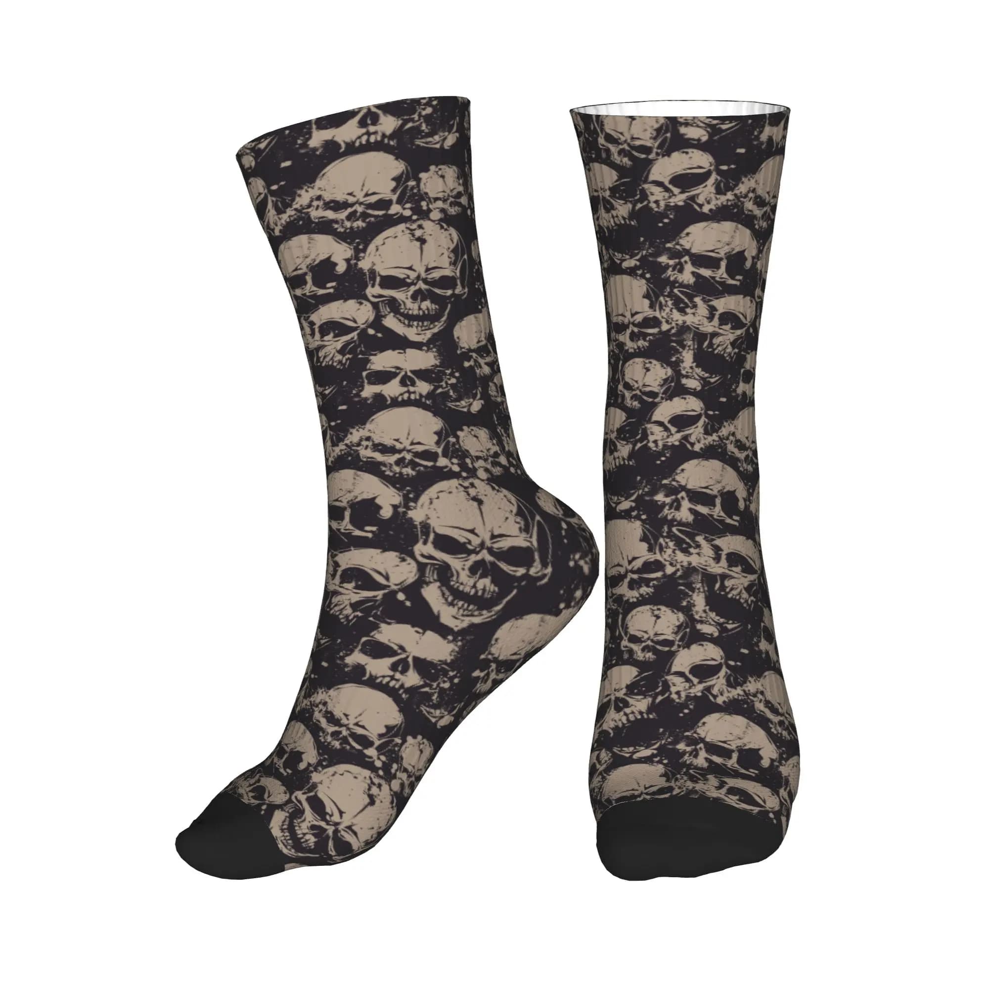 Fashion Socks Grunge Gothics with Skull, Hot Sports Socks 3D Printed for Men and Women
