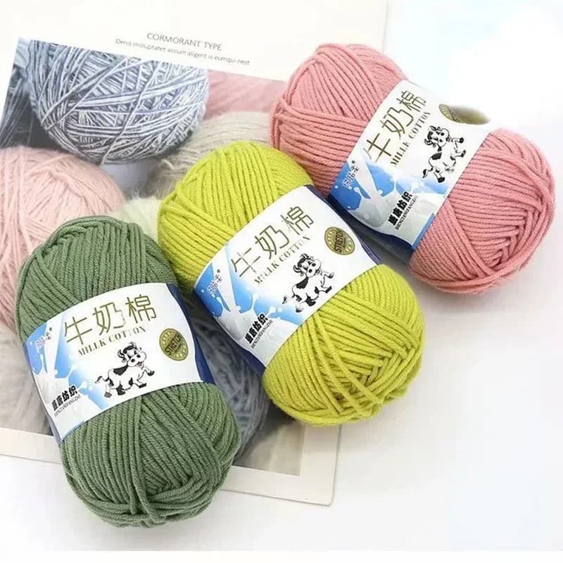 50g multicolore arcobaleno filato di cotone al latte spesso lavorato a mano parte 100% filato di lana gancio ago filo vestiti per bambini cappello