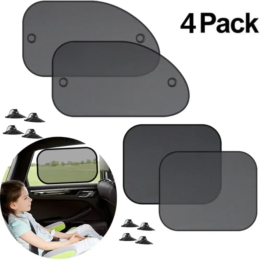 NUOVO 4 pezzi universale per finestrino dell'auto parasole protezione UV tenda per auto finestra per auto parasole visiera pellicola protettiva per finestra
